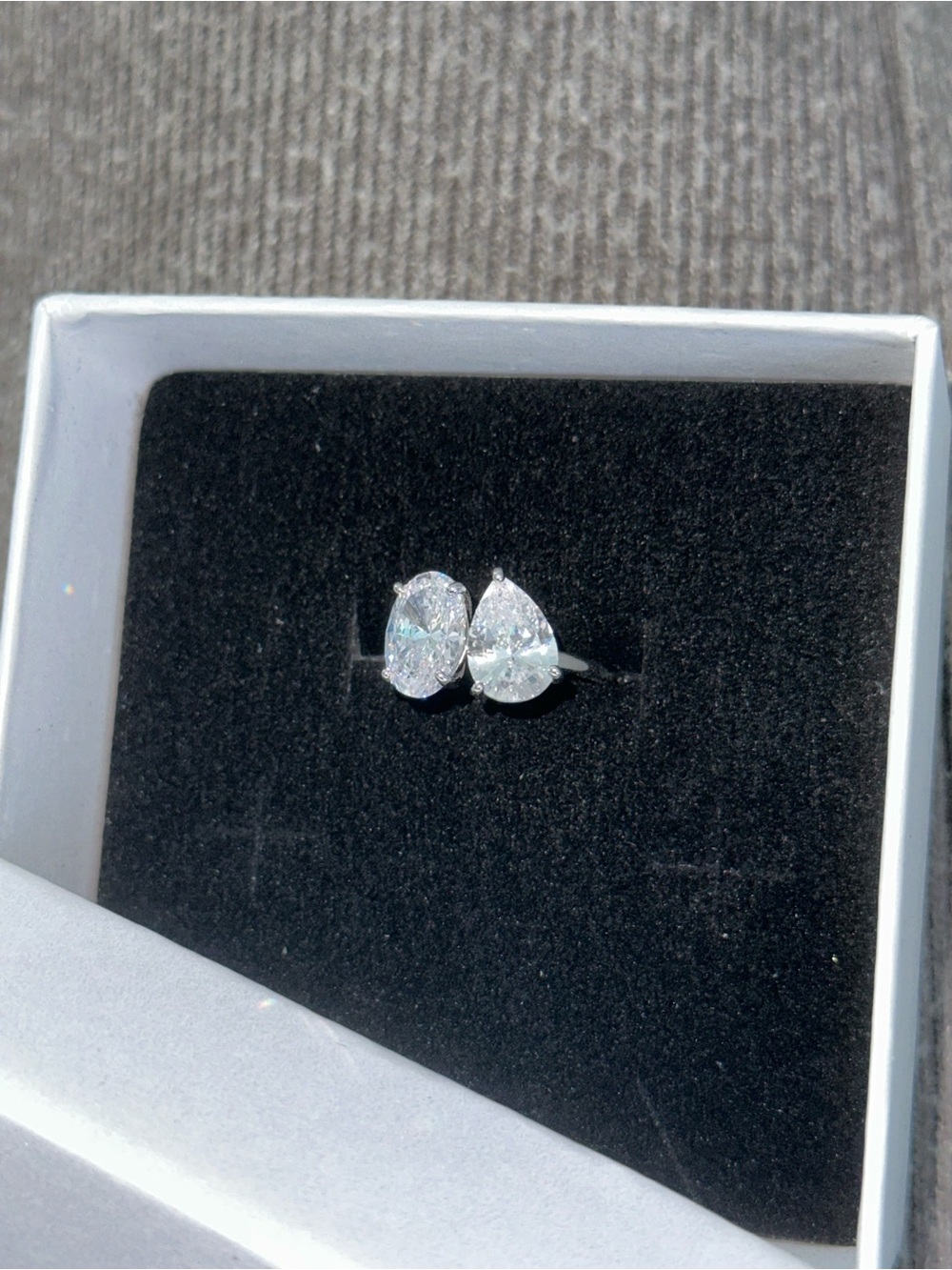 Sterling Silver CZ Multi-Shape Stackable Rings - White - Picture 4 of 7